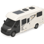 A Bailey of Bristol motorhome with a dark colour cab.