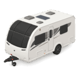 A Bailey of Bristol Unicorn touring caravan.