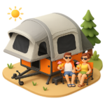 Meets and Rallies Trailer Tent in Summer