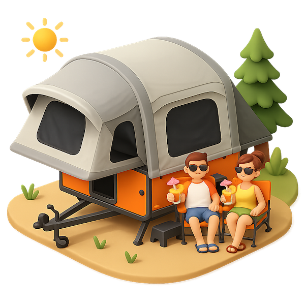 Meets and Rallies Trailer Tent in Summer